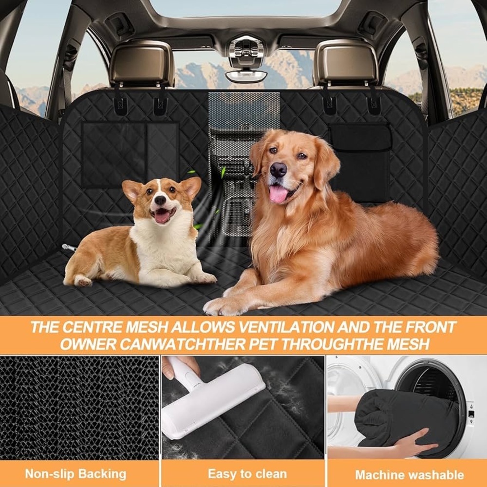 BNIB Vinstatin Hard Bottom Dog Car Seat Premium Cover Extend Hammock WATERPROOF